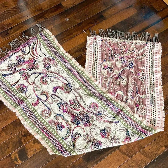 Coldwater Creek cotton blend scarf Multicolored Fringe 20” X 70” - Picture 8 of 8